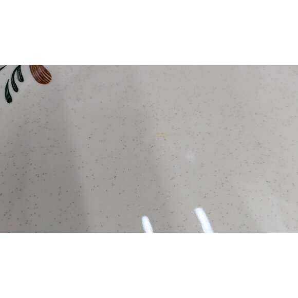 Syracuse China Oval Serving Plate 12" Speckled Beige Floral Pattern - Picture 2 of 9